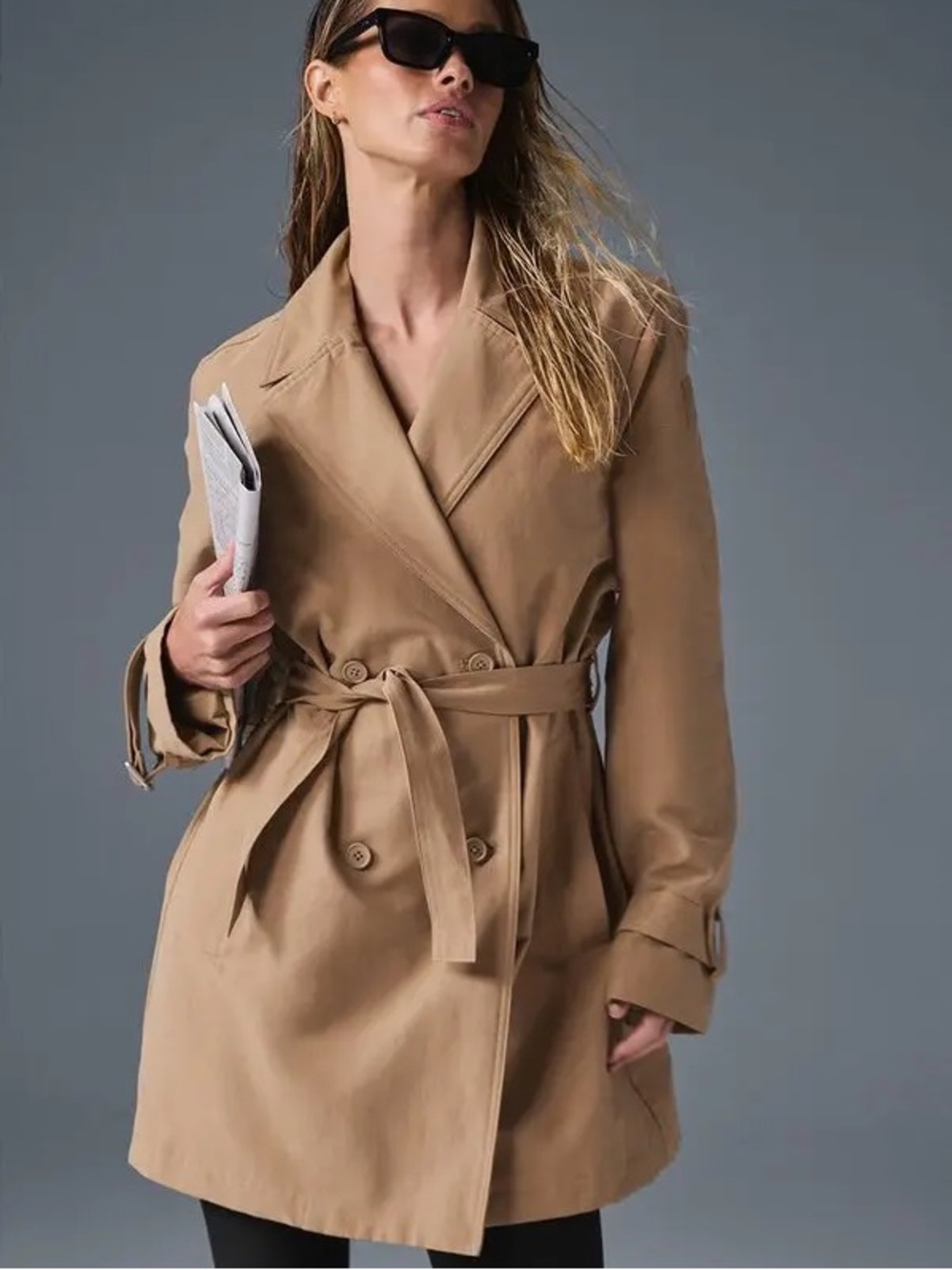 NWT Alo prime trench coat in toasted almond